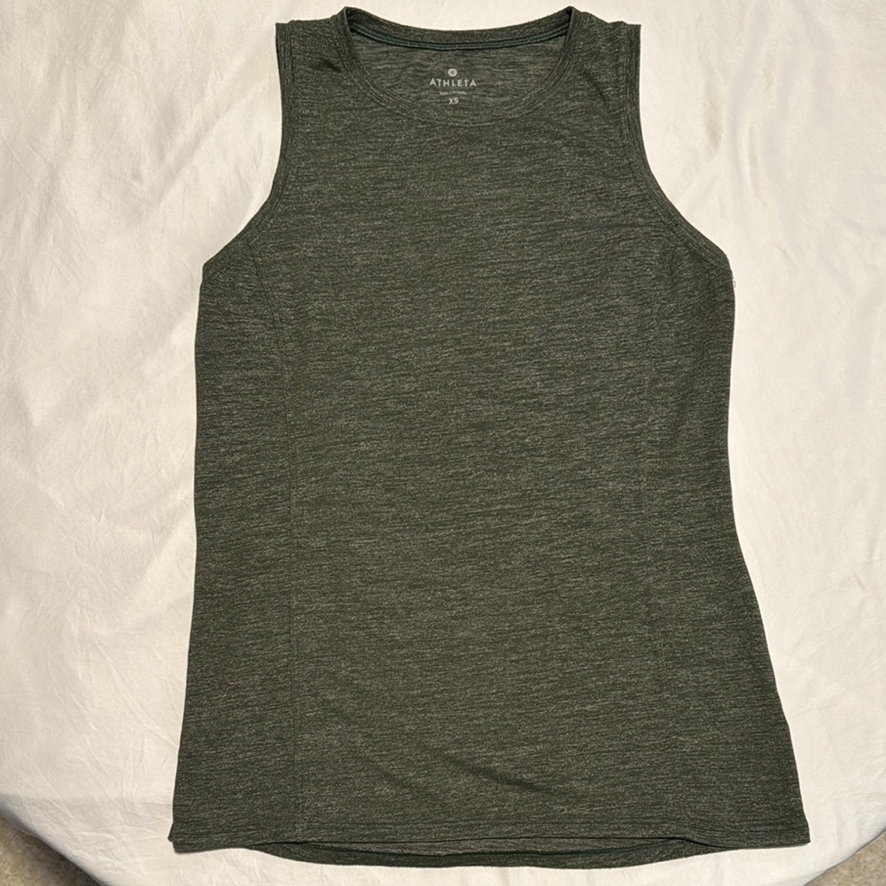 Athleta Open Back Tank | XS | Olive Green | Soft | Excellent Condition
